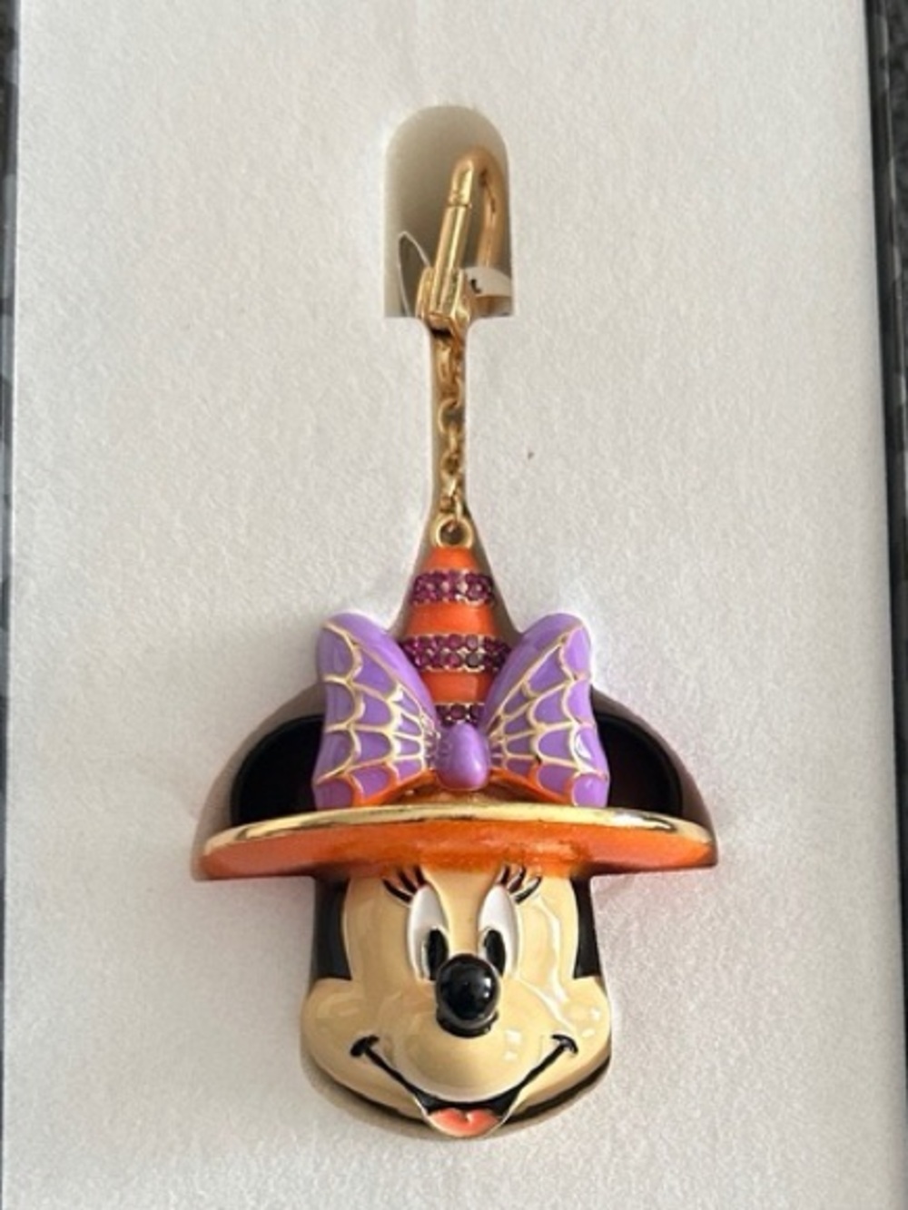 Disney Baublebar Minnie Mouse HALLOWEEN Bag Charm Key Chain with witch hat NWT